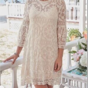 SUNDANCE CATALOG “Susannah Dress” Lace, Orig $188 Siz S
